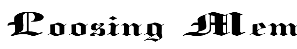 Loosing Memory font preview